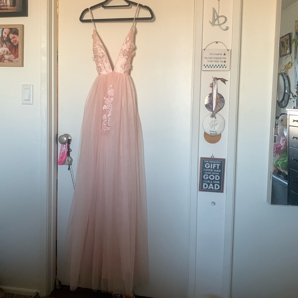 Cherry blossom backless dress